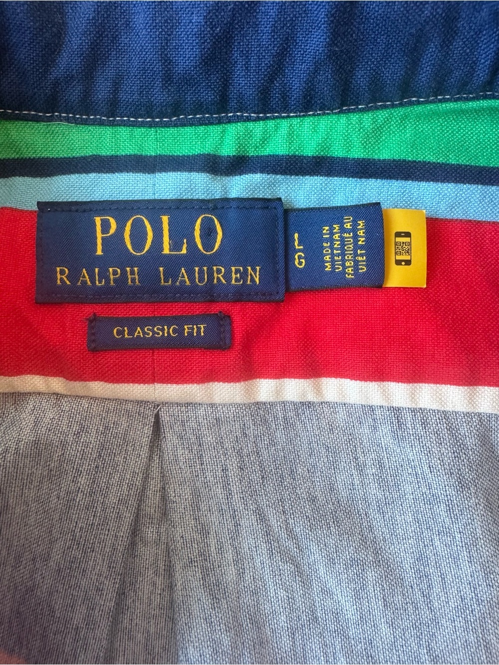 Polo Ralph Lauren Polo Bear Multicolor Striped Oxford Shirt L - Picture 4 of 7